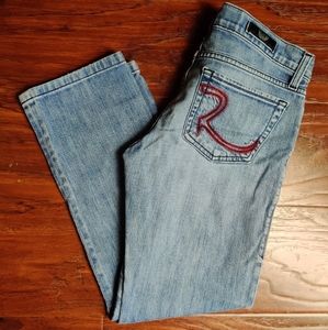 Rock & Republic Ankle Jeans With Pink Log Pockets